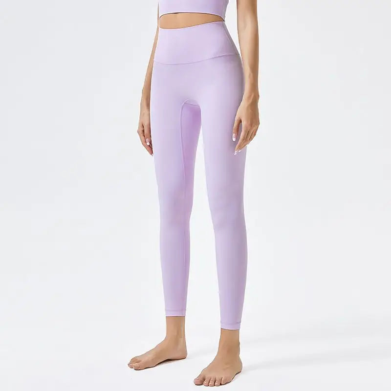Summer new double-sided woolen nude fitness pants no embarrassing line women's sportswear buttocks lifting high waist yoga pants