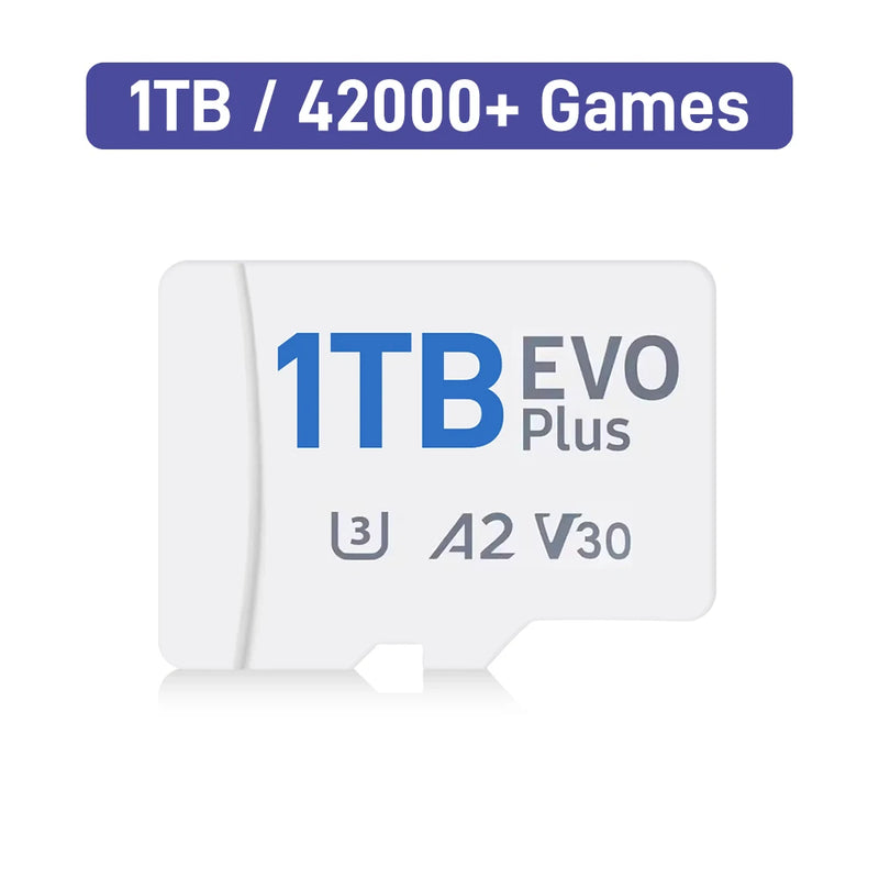 1TB Game Card with 42000+ Retro/AAA Games&50+ Emulators for Switch/PS3/2/1/N64 for ROG ALLY/ Win Handheld Game Console/PC/Laptop