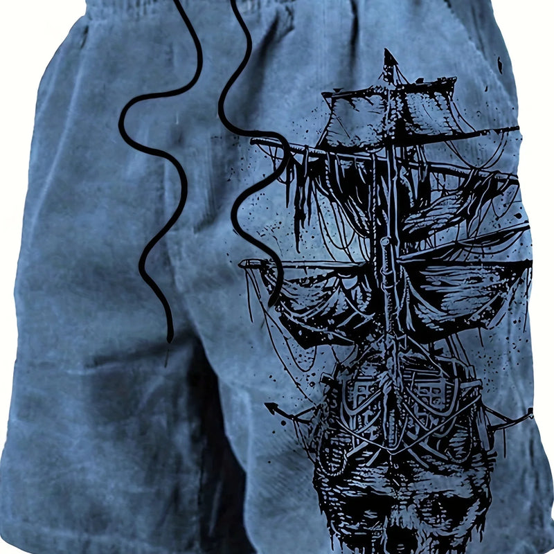 Men's shorts swimming trunks quick-drying pirate skull | SAMAG