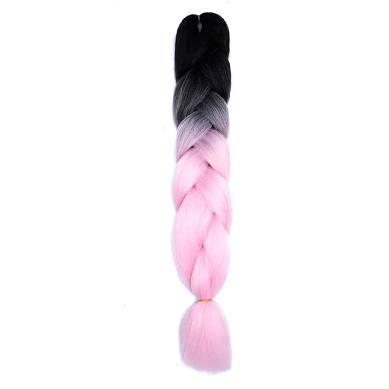 24 Inches DIY Jumbo Braiding Hair Synthetic Hair Extensions Afro Ombre Crochet Braid Hair Wholesale For Women