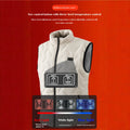 2025 USB intelligent heating vest with 9 heating zones and dual control electric vest for warmth, not including a portable power
