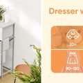 JHK Children's Wardrobe For Bedroom With 8 Fabric Drawers Storage Cabinet Steel Frame Assembly Closet For Clothes Home Furniture
