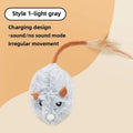 Fun Realistic Cat Plush Mouse Toy, Interactive Running Mice with Dog Tail for Cats, Kitten Teaser Pet Toys for Indoor Play and