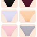 6pcs Cotton Women's Lingerie M-XXL Solid Seamless Panties Sexy Breathable Low-Waist Briefs Female Soft Comfortable Underpants
