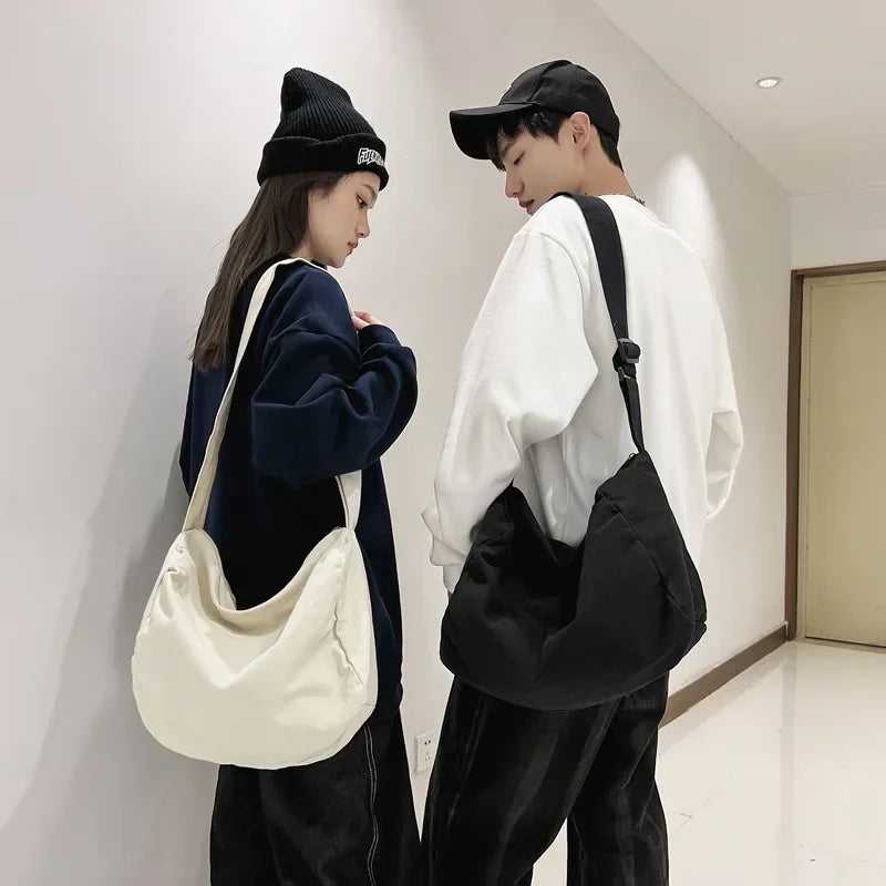 New Fashion Summer Large Capacity Casual Nylon Women Shoulder Bag Korean Style Hobos Bag Youth Crossbody Shoulder Bag