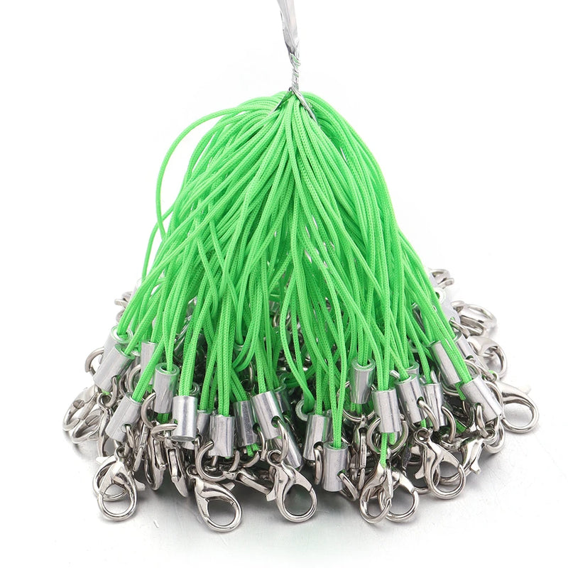 20/100PCS Strap Charm Cord Lanyard Lariat Strap Cords Lobster Clasp Rope Keychains Hooks Mobile Set Charms Jewelry Accessories