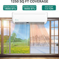 18000 BTU Mini Split Air Conditioner Heat Pump System, Wifi Enabled 19 SEER2 208-230V Inverter Ductless AC Cool Up to, Custom