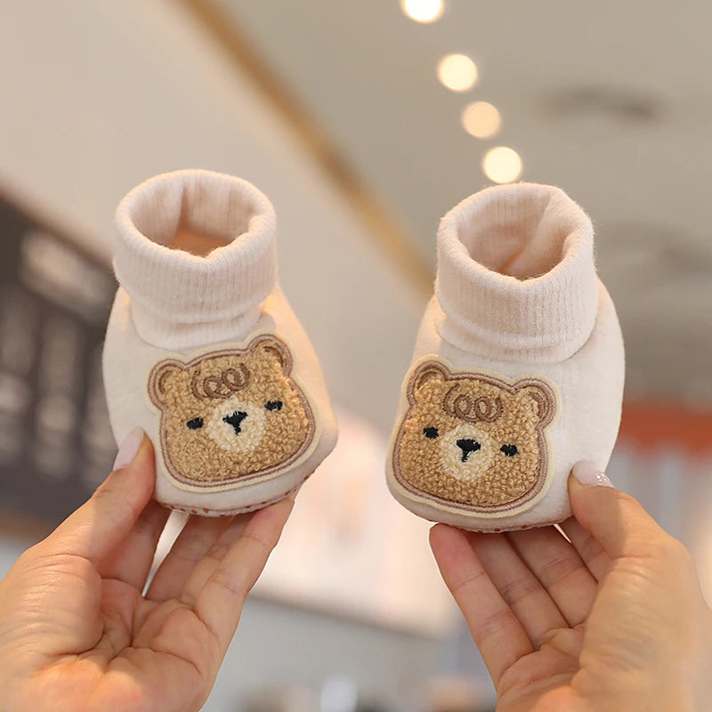 Winter New Cute Cartoon Baby Booties Boy Girl Boots Cotton Soft-Sole Non-Slip Warm Toddler First Walkers Infant Crib Shoes