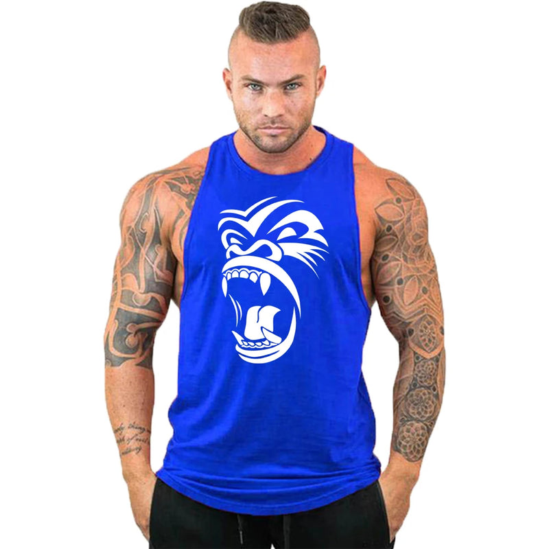 Workout Bodybuilding Sports Brand Gym Mens Back Tank Top Muscle Fashion Sleeveless Shirt Stringer Clothing Singlets Fitness Vest