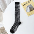 Crystal Silk Socks Stockings Women Summer Ultra-thin Transparent Nylon Long Socks Lingerie Sexy Lace Floral Knee Socks Stockings