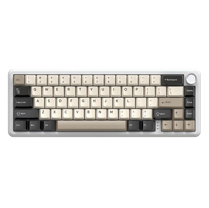 ATTACK SHARK X66 Bluetooth Wireless Wired Mechanical Keyboard RGB Gasket Hot Swappable Knob Side Printed PBT Keycaps for Gaming