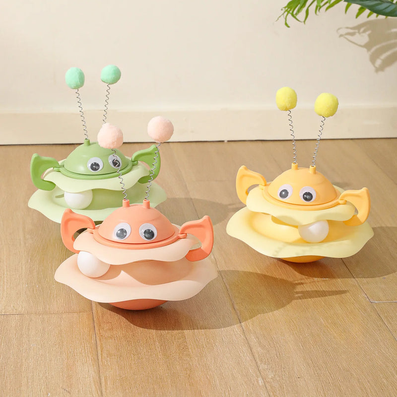 Popular Turntable Toys Cat Toys Little Bee Tumbler Cat Teasing Artifact Turntable