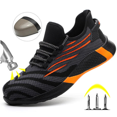 Men Work Safety Shoes Anti-puncture Working Sneakers Male | SAMAG