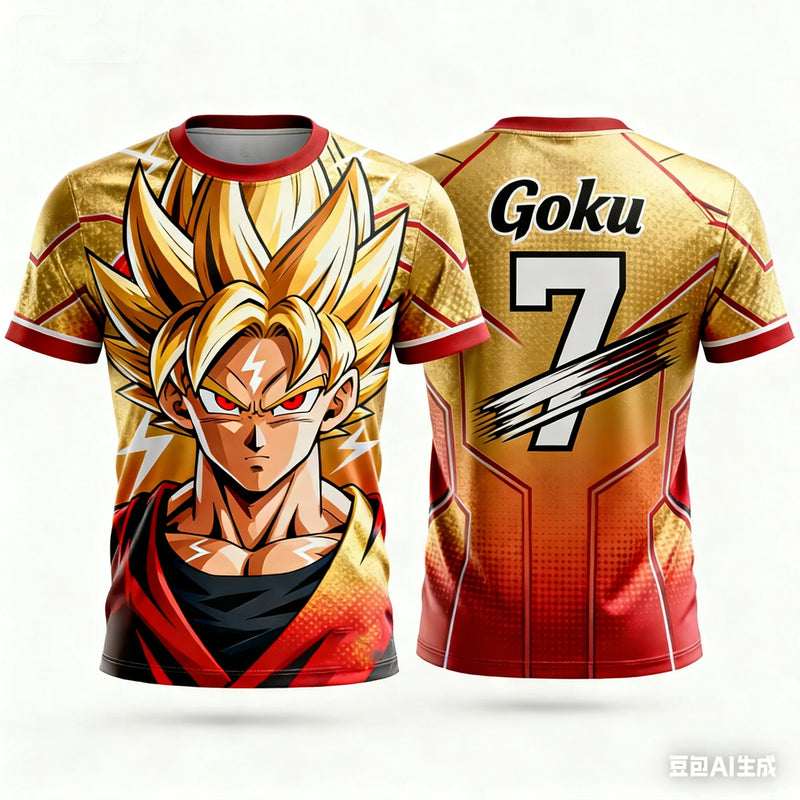 Summer Dragon Ball Retro Fitness T - shirt Men's Oversized - View 11 | SAMAG
