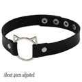 Woman Black Punk Choker Collar Necklace Sexy PU Leather Heart Lock Key Spike Chocker Gothic Cosplay Accessories Party Jewelry