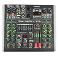 Lomeho 6 Channel Power Mixer 99 Effect Mixing Console with Amplifier Bluetooth USB PC Audio Record 2*100W Sound Table AM-AX6P