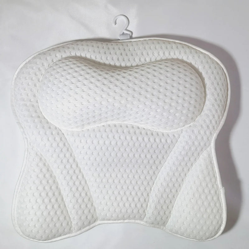 Bath Pillow Bathtub Pillow, Luxury Bath Pillows for Tub Neck and Back Support, Bath Tub Pillow Headrest with Soft 4D Mesh