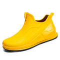 Men's Rain Boots Ankle Waterproof Shoes Men Casual Fishing Work Shoes Slip on Non-slip Rain Shoes Womens Kitchen Rubber Shoes