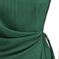 Women's Sleeveless Side Tie Top Matching High Waist Wide Leg Pants For Office Daily Dinner Casual Fashion Occasions