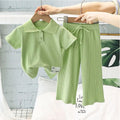 Summer Girls Sweet Sets Baby T - Shirt Stripes Suit Kids - View 3 | SAMAG