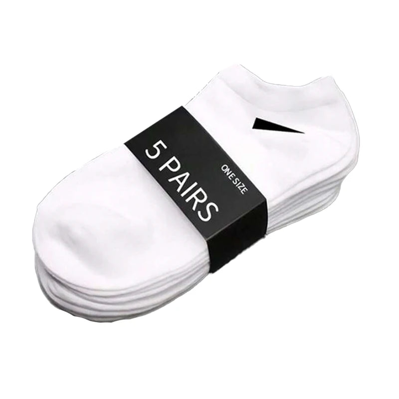 5/10 /20/30 Pairs Unisex Casual Plain Color Boat Socks | SAMAG