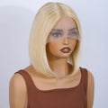 Burgundy Bob Wig 4C Hair Human Hair 13x5x1 Front Lace Straight Bob Wigs 99J Red Short Bob Wig Middle Part 100% Human Hair Wig