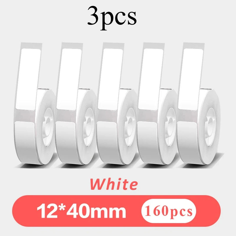 3/6 rolls of white portable label paper, self-adhesive thermal printer stickers, multi-purpose label stickers