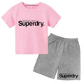 Kids Summer Casual Letter Print Breathable Tees+Short | SAMAG