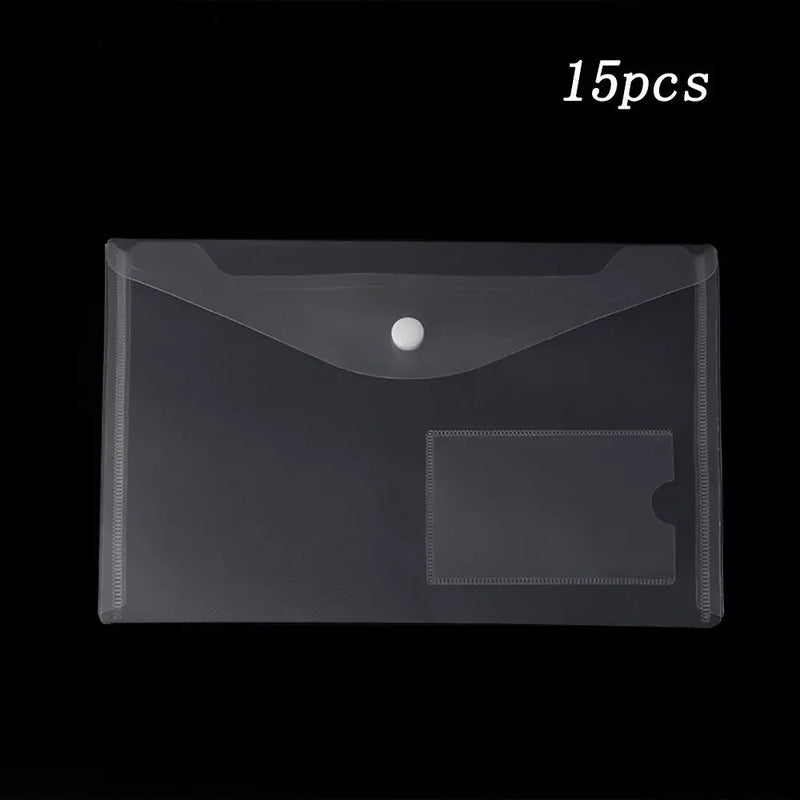 Wallet Envelope Bag A5/A4 Plastic Paper Storage Document Bags Transparent File Holder A5/A4 File Bag