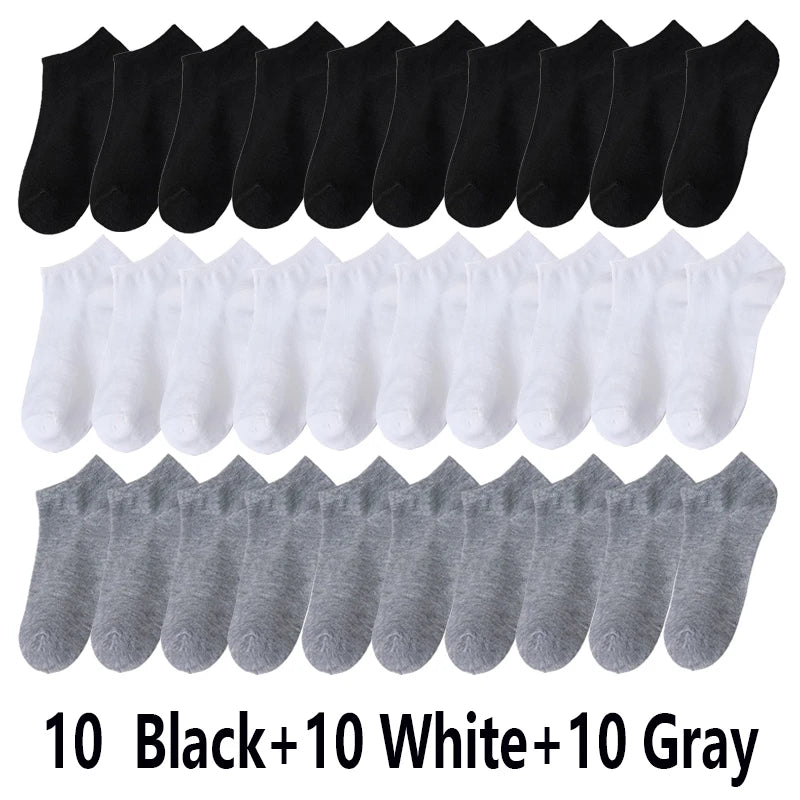 10/20/30 Pairs Unisex Comfort-Fit Ankle Socks Men Women | SAMAG