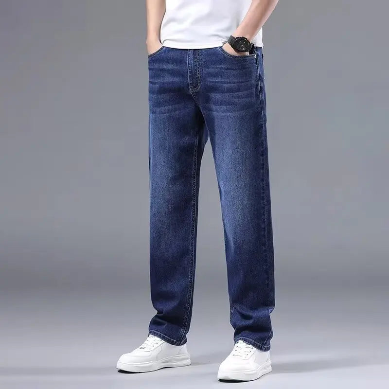 Men New Spring Autumn Jeans Male Fashion Loose Straight | SAMAG