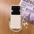 Luxury Glitter Diamond Check Phone Case With Bow Pendant Leather Strap for Motorola Razr 60 Ultra Razr2025 Razr 50Ultra Cover