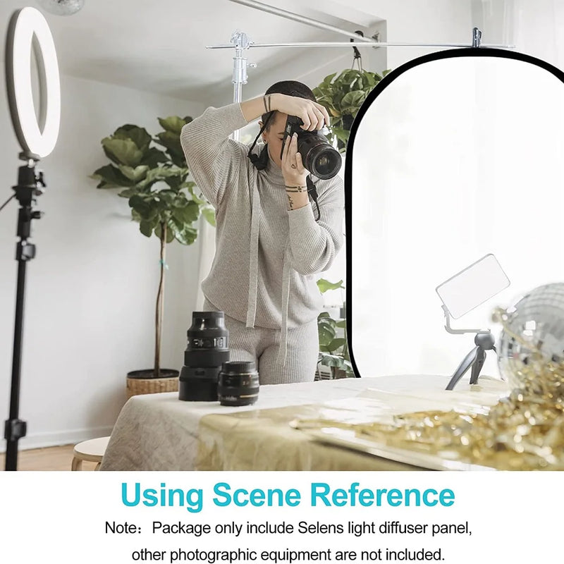 Selens Portrait Reflector Diffuser 60x90cm Collapsible Soft Light Diffusion Handle Photo Studio Kits Photography Accessories 반사판