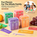 4 Fruit Flavors Individually Wrapped Dental Floss Picks, Mint Strawberry Orange Grape Disposable Floss Sticks, Smooth Flexible