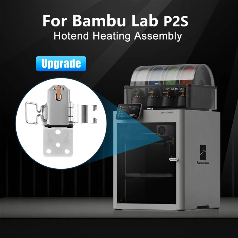 3D Printer Parts for Bambu Lab P2S Hotend Heating Assembly High Temperature Resistant With Heater Cartridge Thermistor Extruder