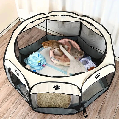 Cat Maternity Room Octagonal Pet Fence Oxford Cloth | SAMAG