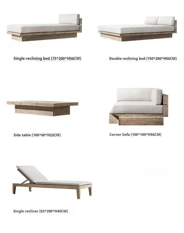 Japanese Style Waterproof and Sunscreen Garden Sofa, Minimalist Designer, Modern Garden Sofa, Artistic Outdoor Furniture, Divano