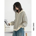 CHIC VEN Women Fashion Cardigan Casual Hooded Striped - View 7 | SAMAG
