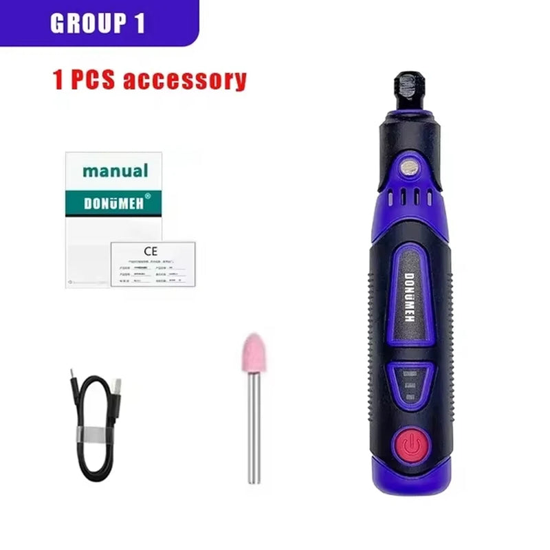 Mini Electric Drill Multifunctional Grinder 3 - Speed USB Power Tool with Engraving Pen and Accessories Set - View 7 | SAMAG