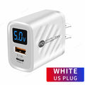 PD 20W USB C Charger Fast Charging Type C Wall Charger For iPhone 14 Samsung Xiaomi Huawei Digital Display Phone Charger Adapter