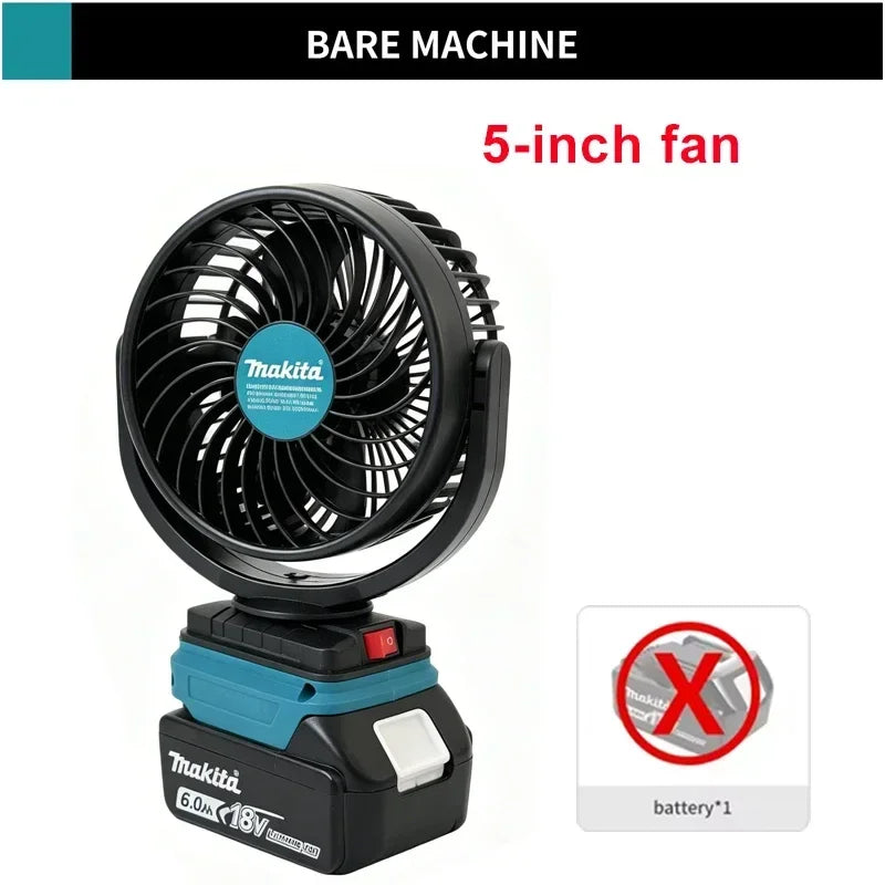 Cordless Makita Fan Cooling 5 Inch Portable With USB Charging Port Adjustable Tilt Mini Air Camping Jobsite - View 7 | SAMAG