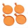 New Fashion 10pcs 25mm Inner Size Multi Colors Plated Classic Simple Style Cabochon Base Setting Charms Pendant