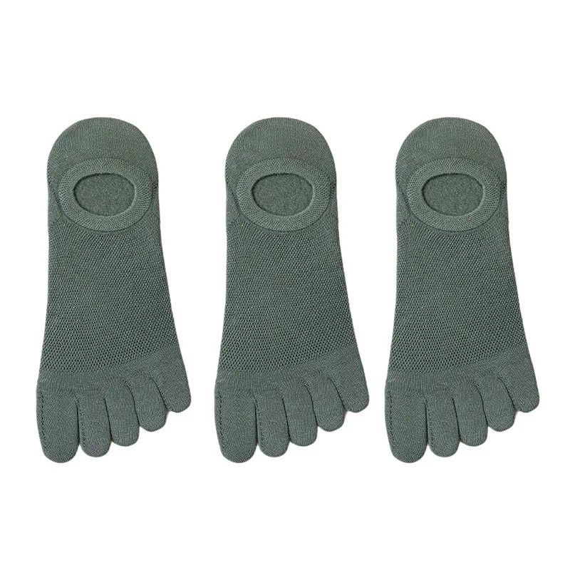 3 Pairs/lot Men's Socks Breathable Sweat Novelty Toe | SAMAG