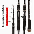 1.8m-3.0m Ultra Light Carbon Fiber Retractable Fishing Rod Portable Spinning Casting Rod Outdoor Trout Fishing Pole