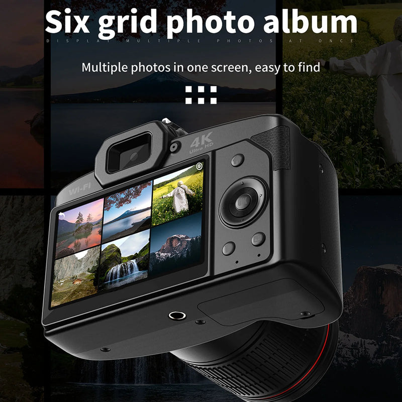 3 Inch IPS Digital Camera 4K 64MP Color Display 16X Digital Zoom HD Digital Camera for Photography Video