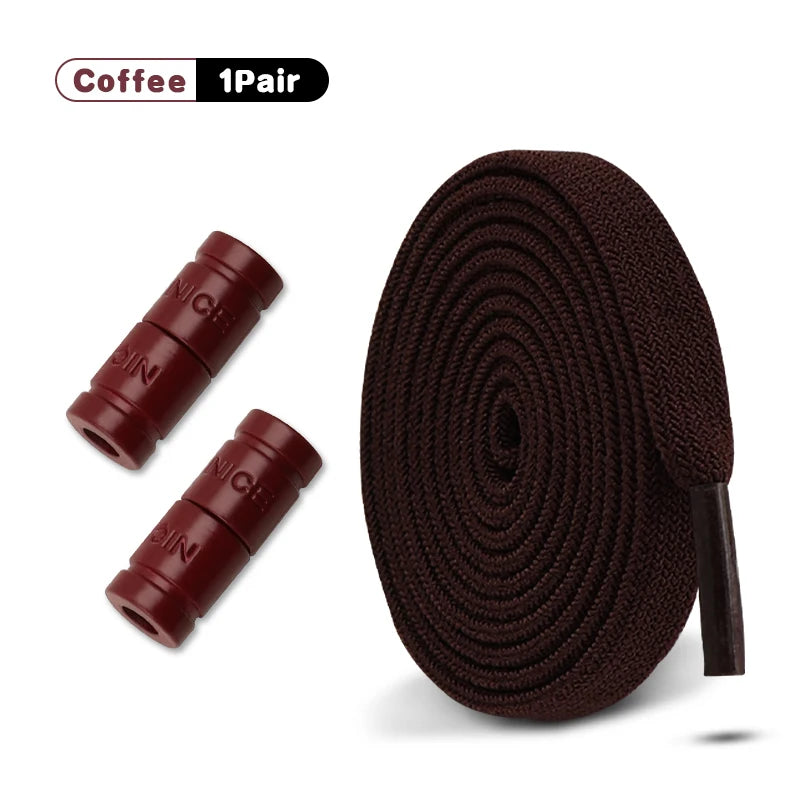 New 1 Pair Elastic Laces Without Ties Capsule Buckle Shoelace Sneakers Flat Shoe No Tie Shoelaces Kids Adult Shoes Accessories
