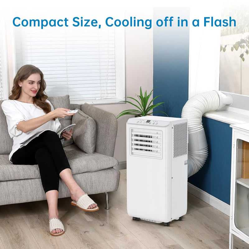10000 BTU Portable Air Conditioner 3-in-1 Cool Dehumidifier Fan Portable AC Unit with Remote Control Quiet Mobile Air Cooler for Bedroom Dorm Office Home Up to 450 Sq Ft