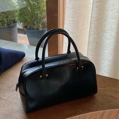Boston bag women genuine leather handbag new trendy | SAMAG