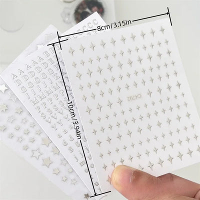 Toploader Decorative Stickers Set - Silver Letters | SAMAG