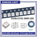 100pcs/lot 3528 1210 Diode SMD LED Diodes Kit Green RED WARM White ICE Blue Yellow Pink Purple-UV Orange rgb PLCC-2 High Quality
